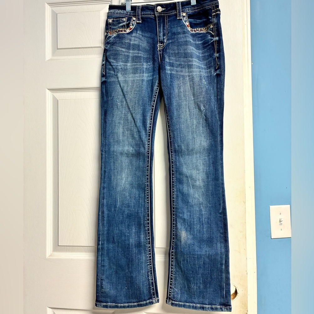 Grace Women's Boot Cut Jeans in Deep Blue